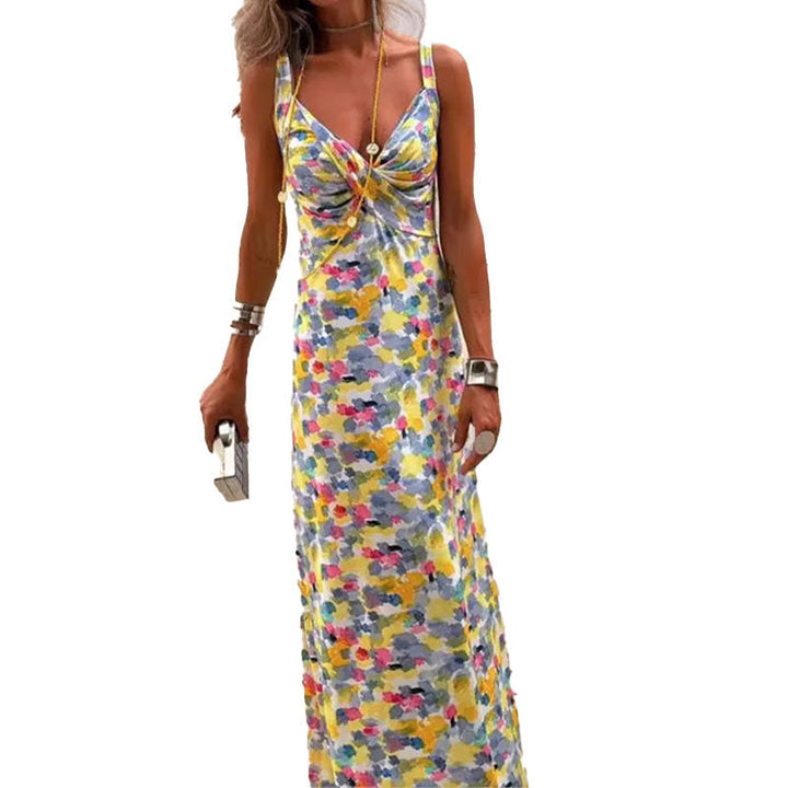 Damen Maxikleid mit kunstvollem Wickeldesign und floralem Muster W&W Mode