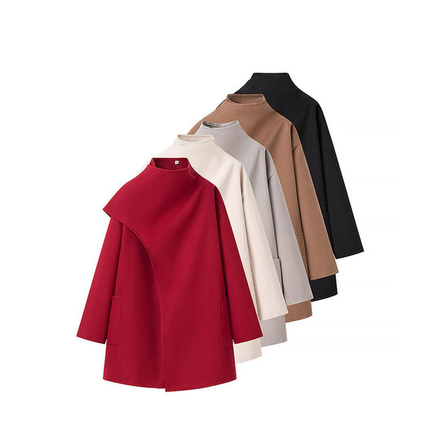 WW | Stehkragen Cape-Stil Mantel