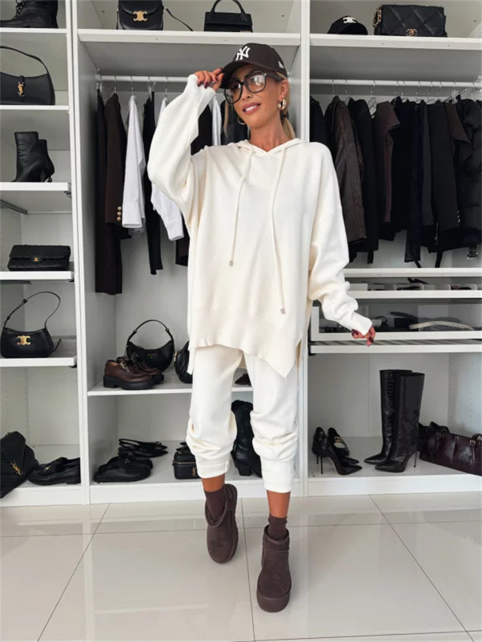 Damen bequemer Hoodie und entspannte Jogginghose Set WW