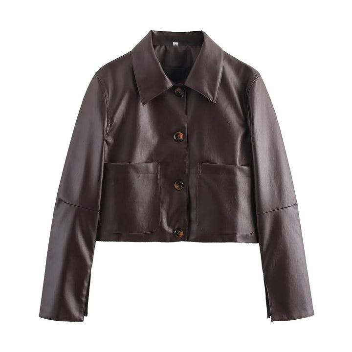 W&W Mode | Einfarbige Lederjacke