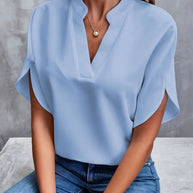 WW V-Ausschnitt Damen Kurzarm-Shirt