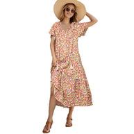 Damen Sommerliches Freizeitkleid mit Rüschendetails WW