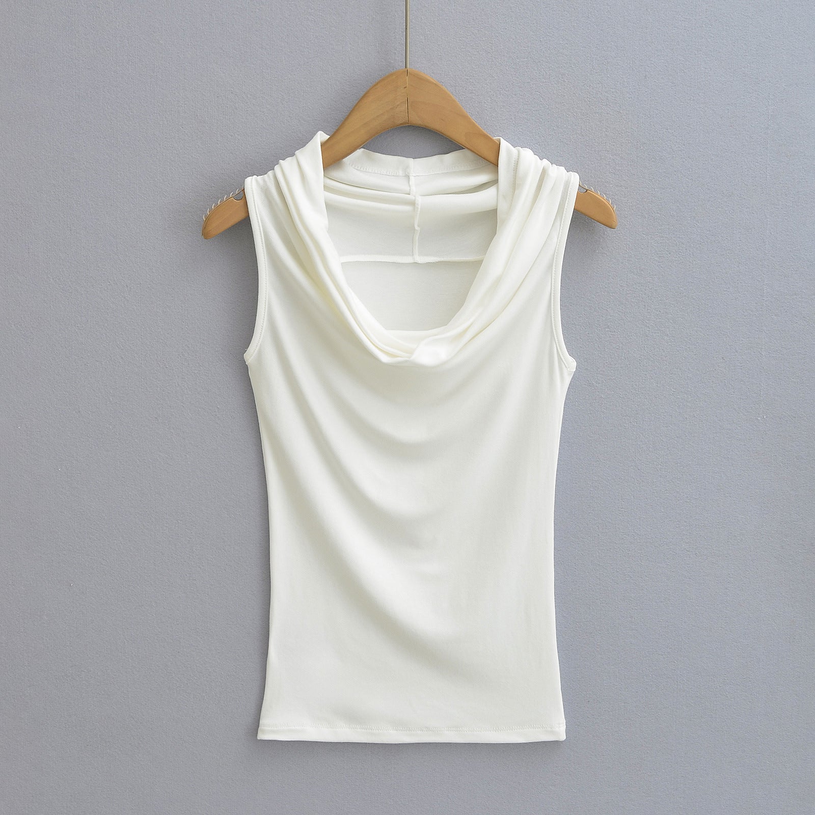 Damen ärmelloses Cowl-Top aus weichem, elastischem Material WW
