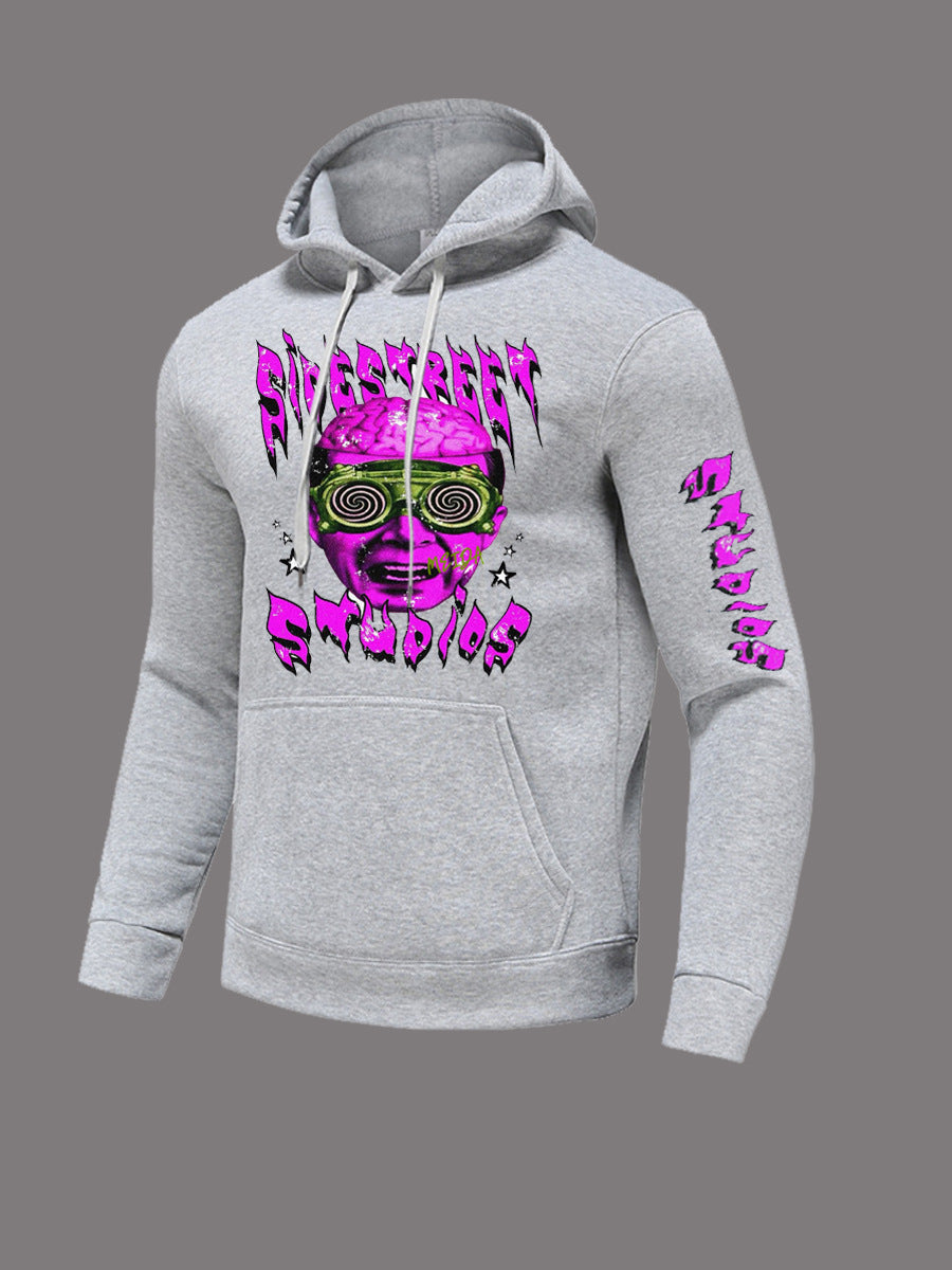 Damen sportlicher Kapuzenpullover mit künstlerischem Grafikdesign WW