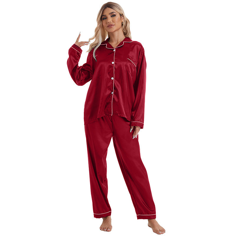 Damen Satin Pyjama Set WW