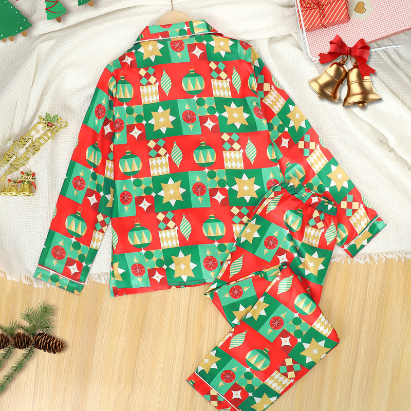 W&W Mode | Urlaub Familie Button-down Weihnachten Pyjama Set