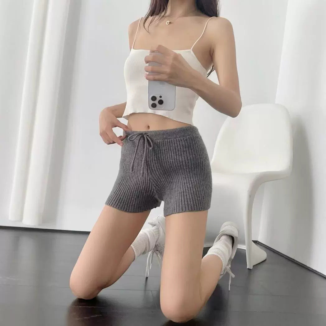 Damen Rippenstrick Shorts WW