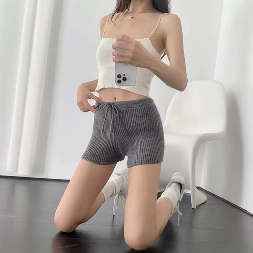 Damen Rippenstrick Shorts WW