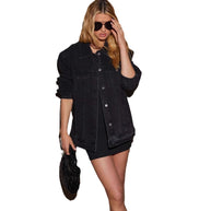 Damen Oversized Denimjacke im modernen Streetstyle mit lässigem Schnitt WW