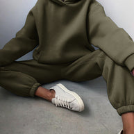 Damen Sportliches Loungewear-Set mit oversized Hoodie und bequemen Jogginghosen WW