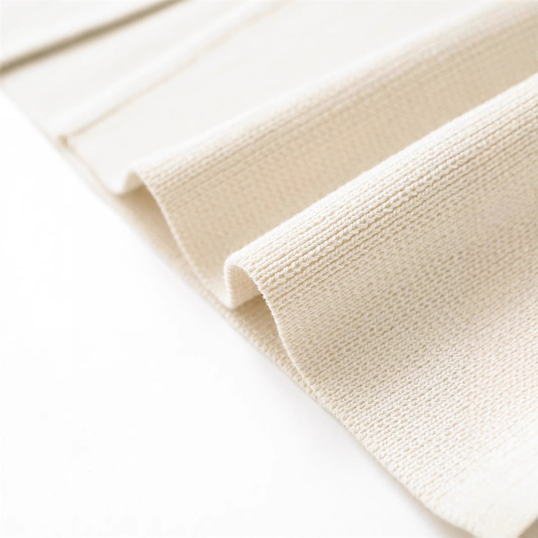 Damen schicke Strickjacke mit elegantem V-Ausschnitt und dekorativem Knopf WW