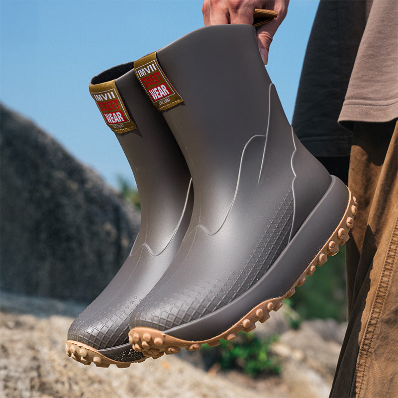 Herren Gummistiefel mit rutschfester Sohle WW