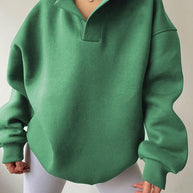 Damen Oversized Kapuzenpullover mit Kängurutasche WW