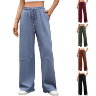Damen Weite Freizeithose mit elastischem Bund und seitlichen Taschen WW