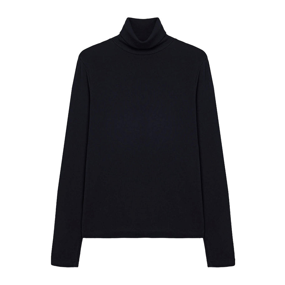 Damen Hochwertiger Rollkragenpullover aus weiterer Baumwolle mit langem Arm WW