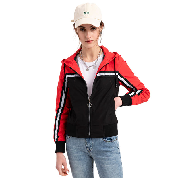 Damen sportliche Jacke mit modernen Streifenelementen WW