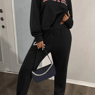 Damen Sportliches Sweatshirt und Jogginghose Set WW