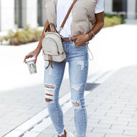 WW | Ripped Raw Edge Skinny Jeans