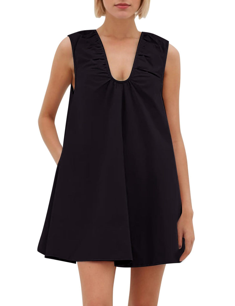 Damen Lässiges Sommerkleid mit Rüschen-Ausschnitt WW
