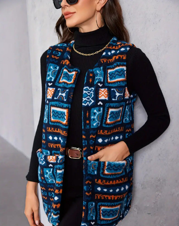 Damen Statement-Weste im Ethno-Design WW