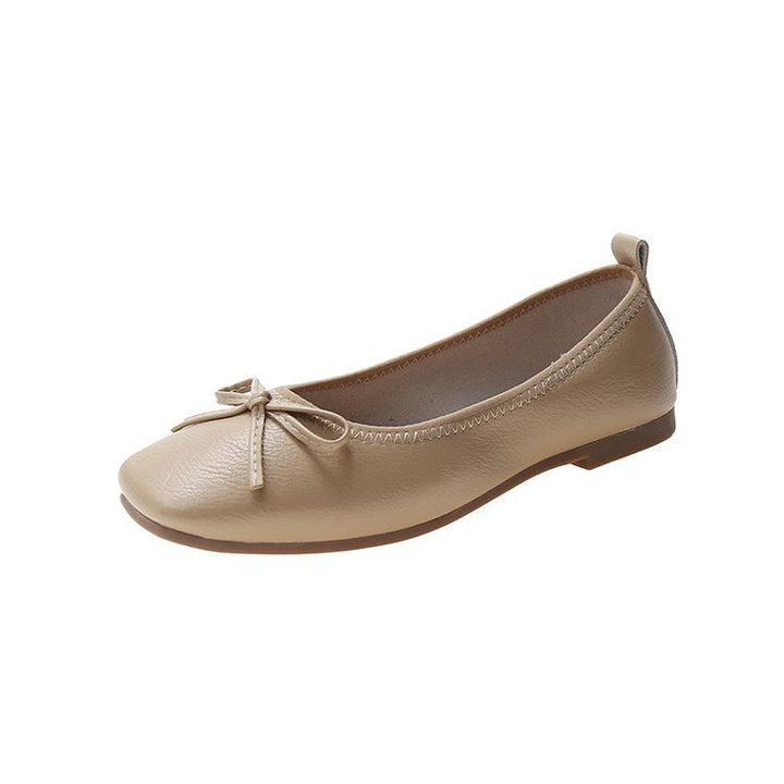 Damen Ballerinas mit elegantem Schleifen-Detail und hochwertigem Leder W&W Mode