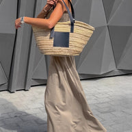 Damen Lange Boho-Strandkleid mit trägerlosem Design und raffiniertem Schnitt WW