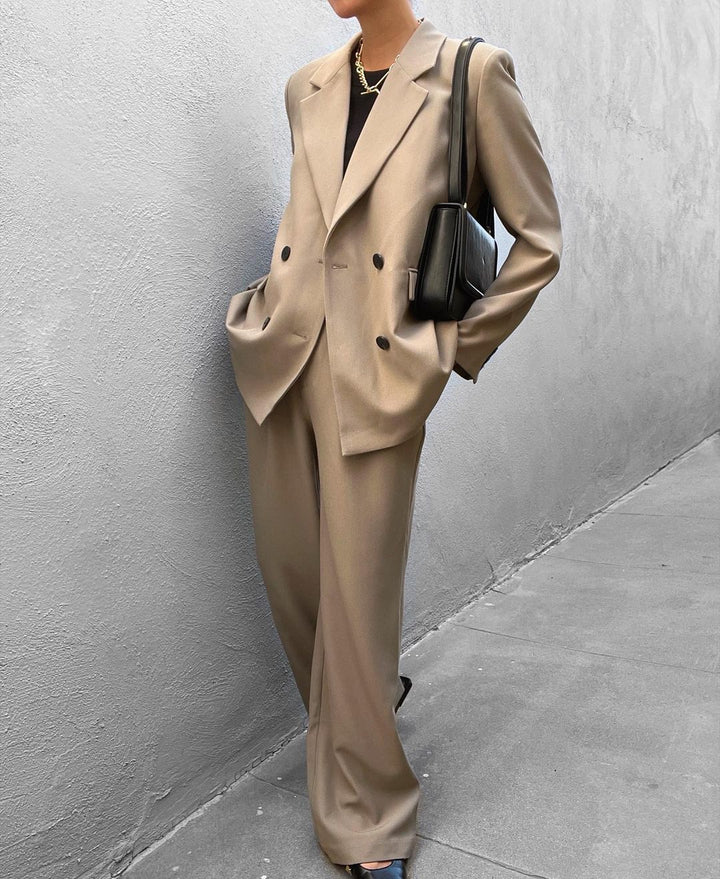 Damen Anzugjacke und Hose im eleganten Oversized-Stil W&W Mode