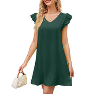 WW | Puffärmel Locker Bequem Modisch Kleid
