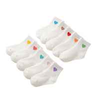 Damen Socken mit bunten Herzmotiven WW