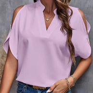 Damen Cold Shoulder Bluse WW