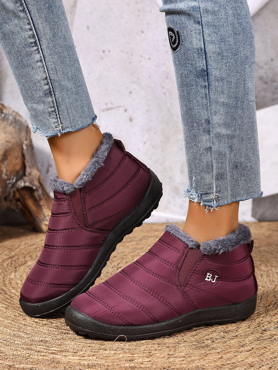 Damen Bequeme und warme Slipper mit kuscheligem Innenfutter WW