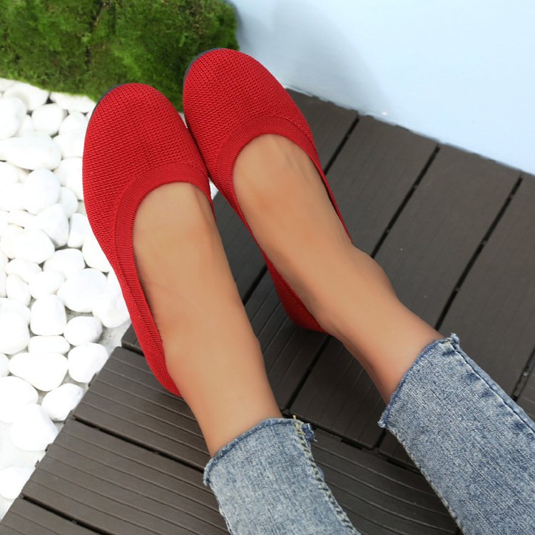 Damen bequeme Slip-On Ballerinas W&W