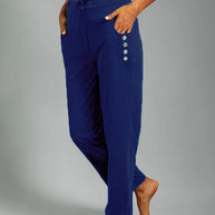 Damen Relaxed Fit Casual Lounge-Hosen mit Knopfakzenten WW