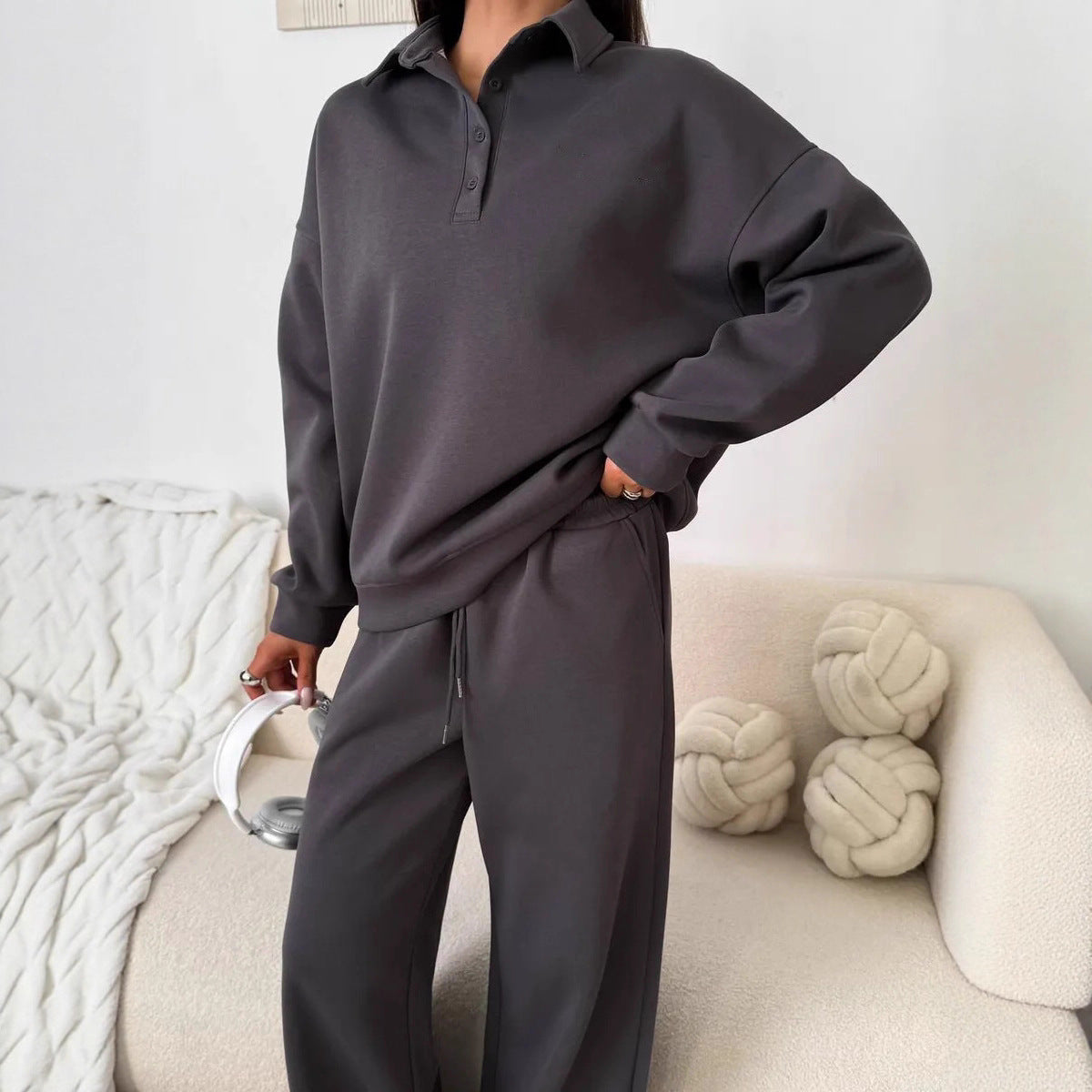 Damen Sportlicher Pullover mit weiten Hosen WW