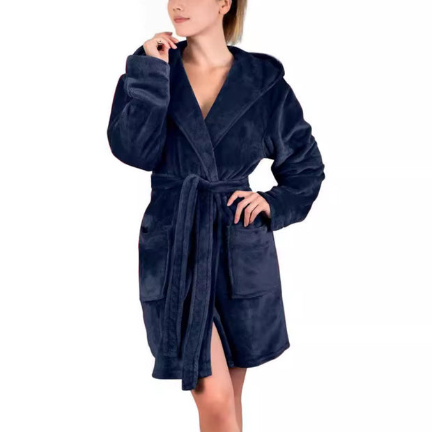 Damen Bademantel aus weichem Mikrofaserstoff WW