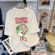 Damen T-Shirt mit kreativem Daisy Duck Druck WW