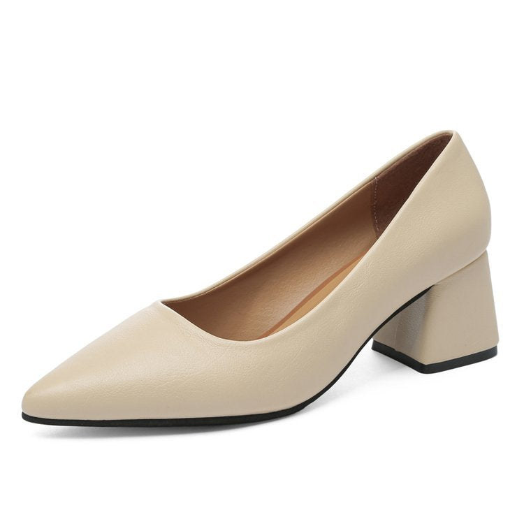 Damen elegante Blockabsatz-Pumps W&W