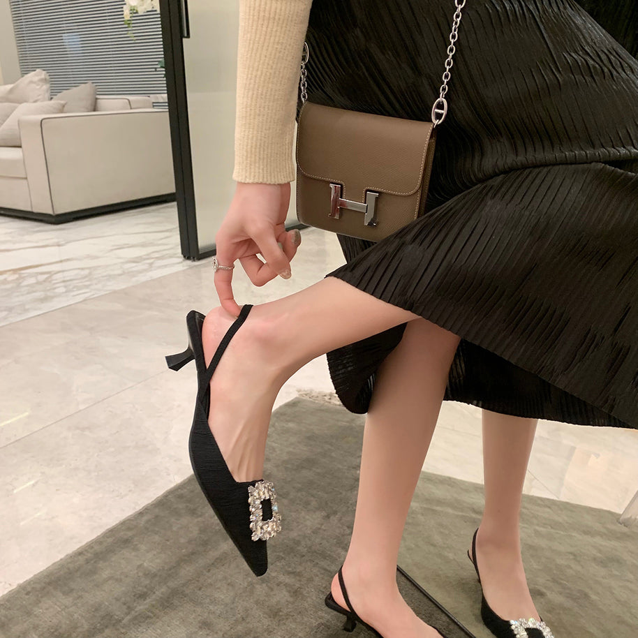 Damen Sling-Pumps mit eleganter Perlenapplikation WW