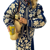 Damen Bestickte Baumwolljacke mit floralem Design und weichem Futter WW