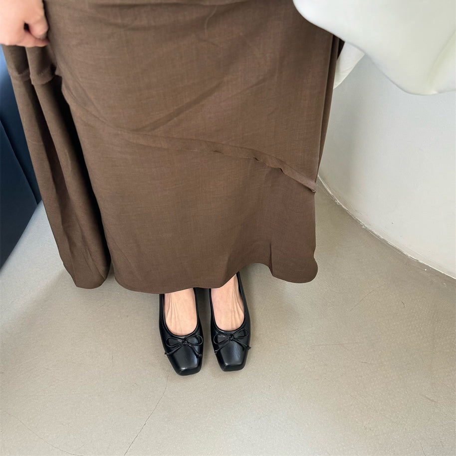 Damen Ballerina-Schuhe mit eleganter Schleifenverzierung und hochwertigem Material WW