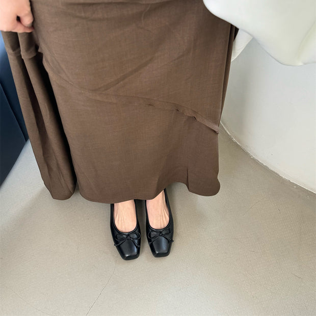 Damen Ballerina-Schuhe mit eleganter Schleifenverzierung und hochwertigem Material WW