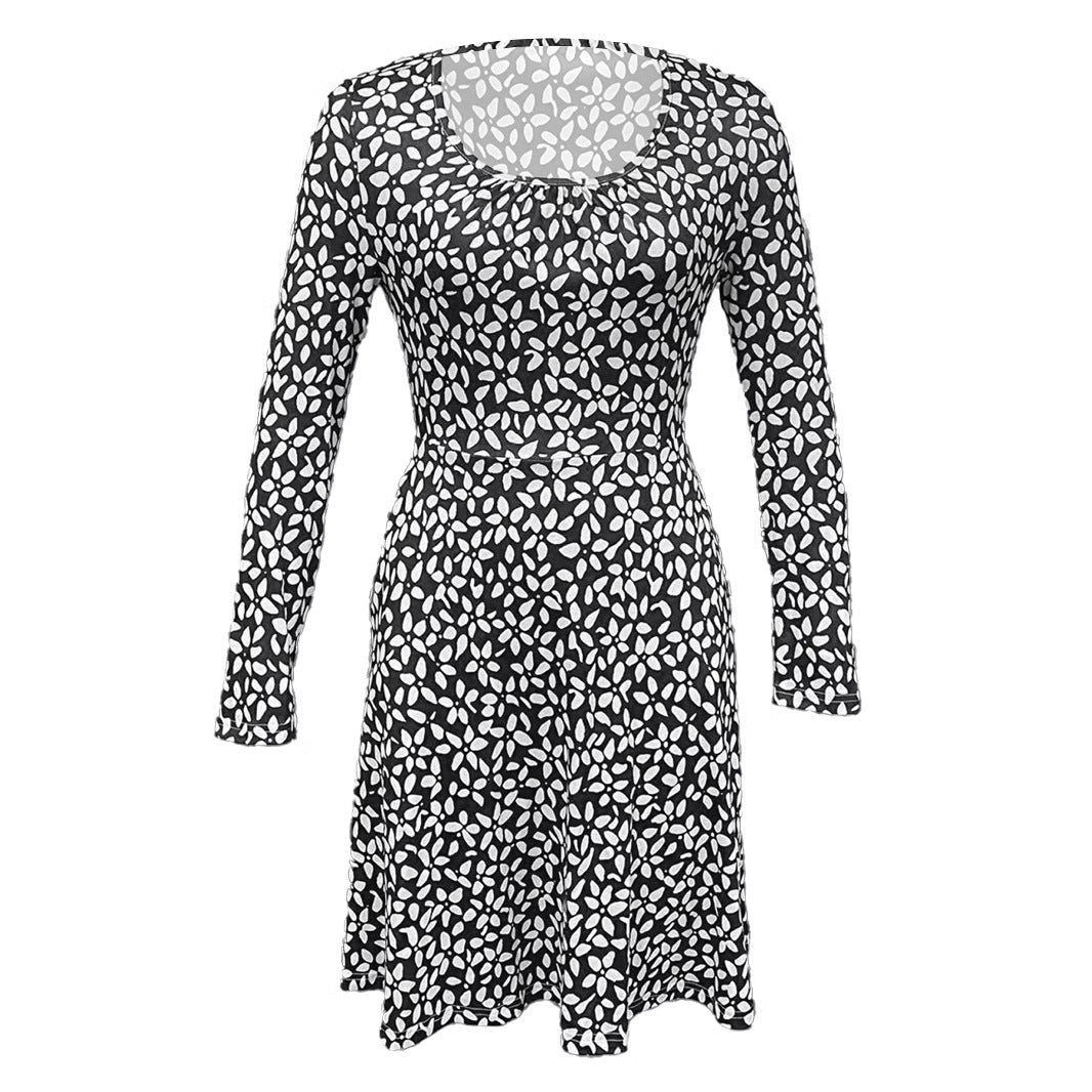 Damen Blusenkleid mit floralem Design und praktischen Taschen W&W Mode