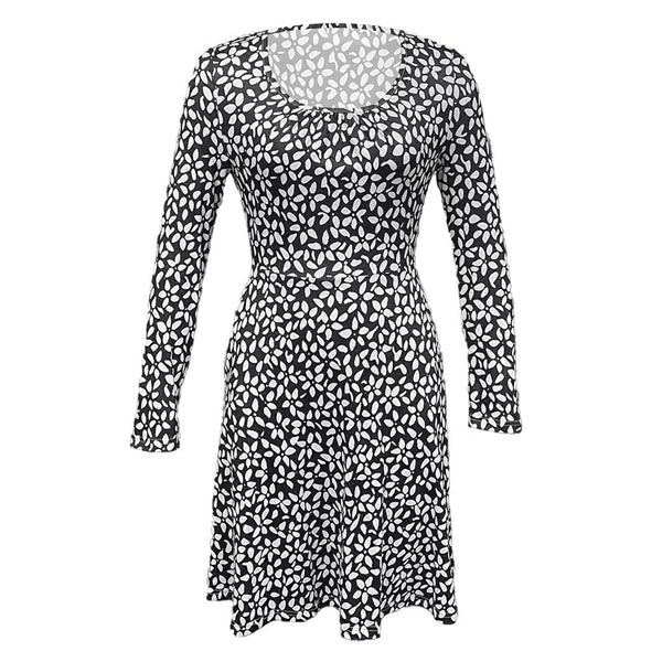 Damen Blusenkleid mit floralem Design und praktischen Taschen WW