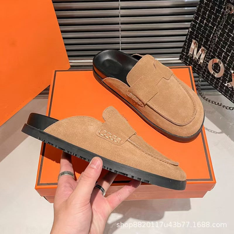 Damen Slipper mit weichem Wildleder und anatomischer Fußbettung WW