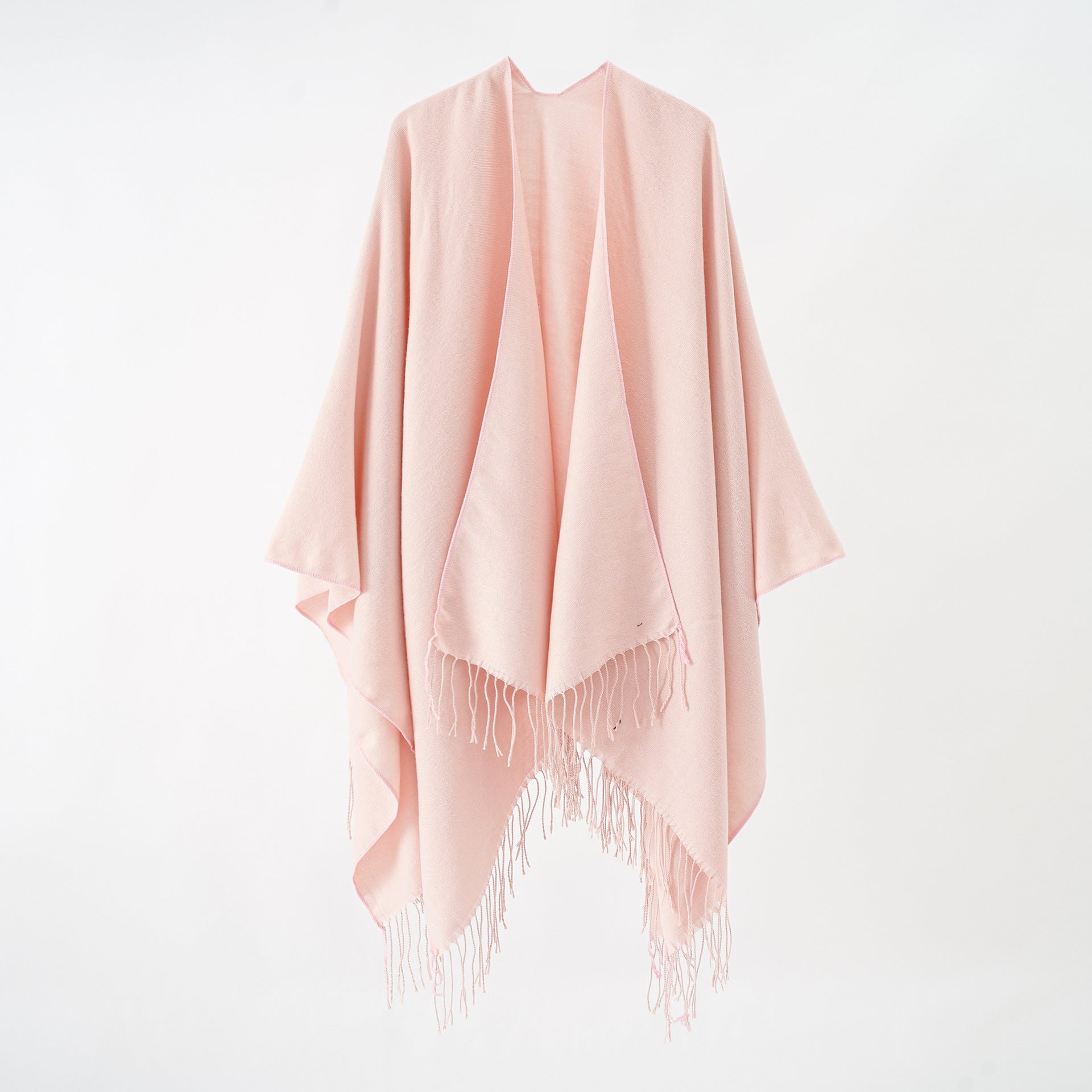 Damen modischer Fransen-Poncho aus weichem Material mit luxuriösem Fall WW