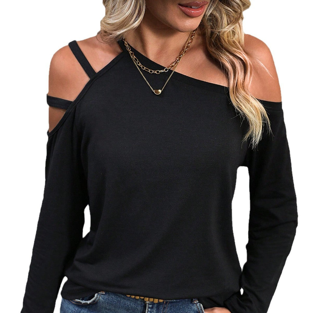 Damen Oberteil mit asymmetrischem Cut-Out und modischen Trägerdetails W&W Mode