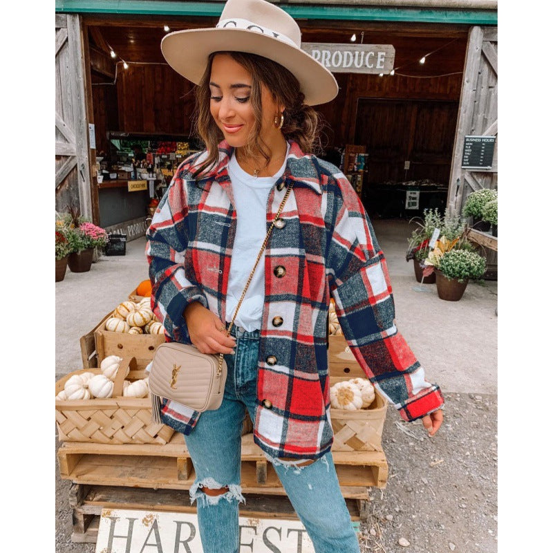 Damen Karierte Flanelljacke WW