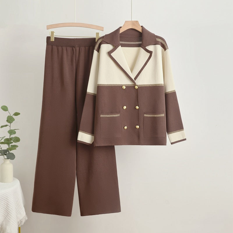 WW | Elegantes Ensemble aus Mantel und Weitem Hosen