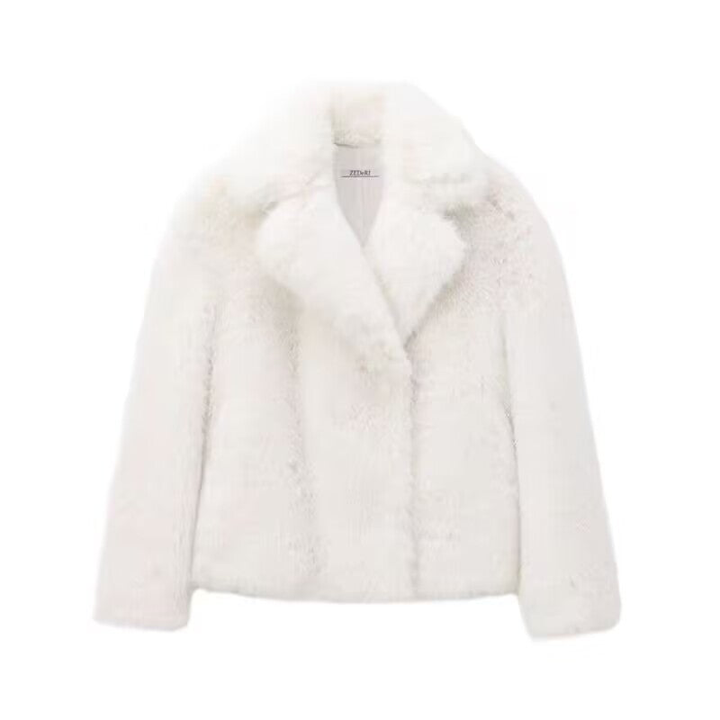 Damen Stilvoller Kunstfell-Shortjacke WW