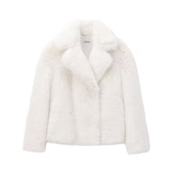 Damen Stilvoller Kunstfell-Shortjacke WW